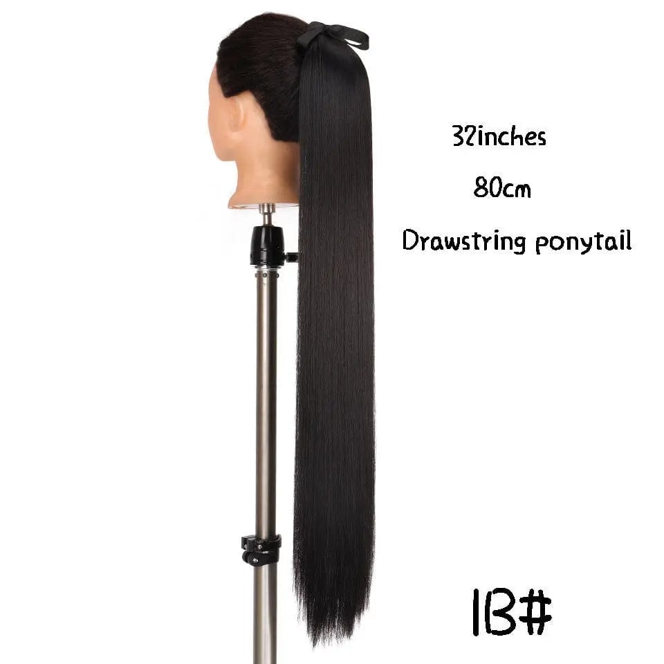 32 inch ponytail female long ponytail wig