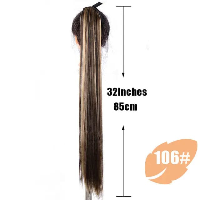 32 inch ponytail female long ponytail wig