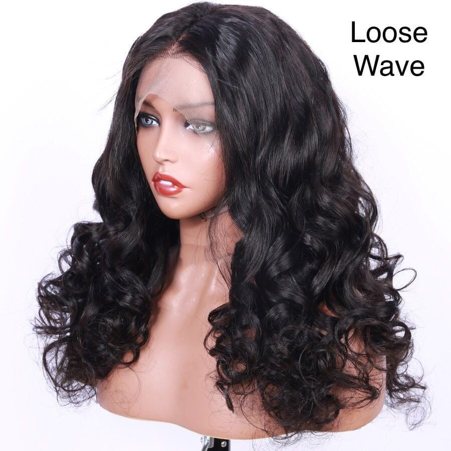 32 Inches / loose wave TRIO Susan Fast Shipping 180% density 13x4 pre plucked swiss lace frontal thick wigs