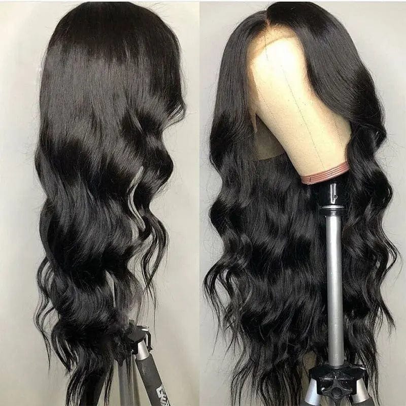 34 Inches / 360 Body Wave 150% Ladies Long Perruque Curly Closure Frontal Wig Deep Wave Raw Virgin Indian Cuticle Aligned 13x4 Lace Front Human Hair Wigs