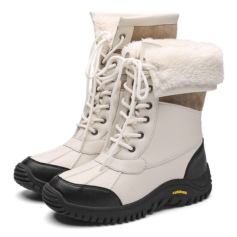 36 / 1 TX  New warm outdoor Martin boots snow shoes women's waterproof non-slip high-top cotton fleece snow boots women