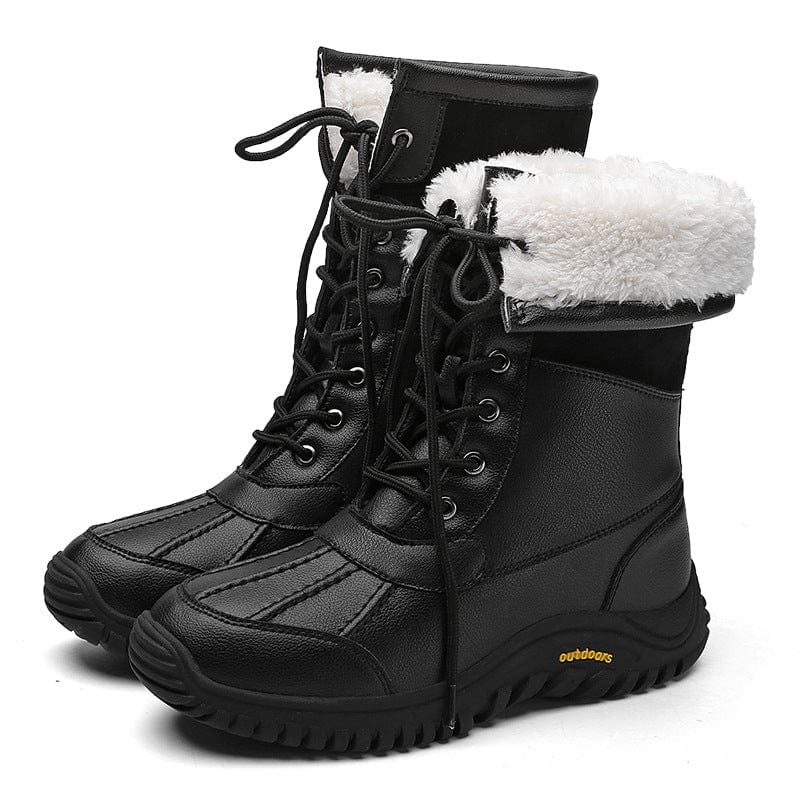 36 / 2 TX  New warm outdoor Martin boots snow shoes women's waterproof non-slip high-top cotton fleece snow boots women