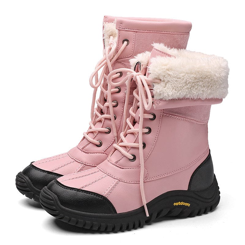 37 / 3 TX  New warm outdoor Martin boots snow shoes women's waterproof non-slip high-top cotton fleece snow boots women