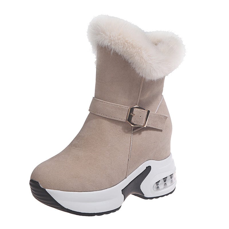 38 / Beige Dropshipping Fashion Platform Ladies Women Warm Winter Plus Velvet Fur Martin Snow Boots For Women