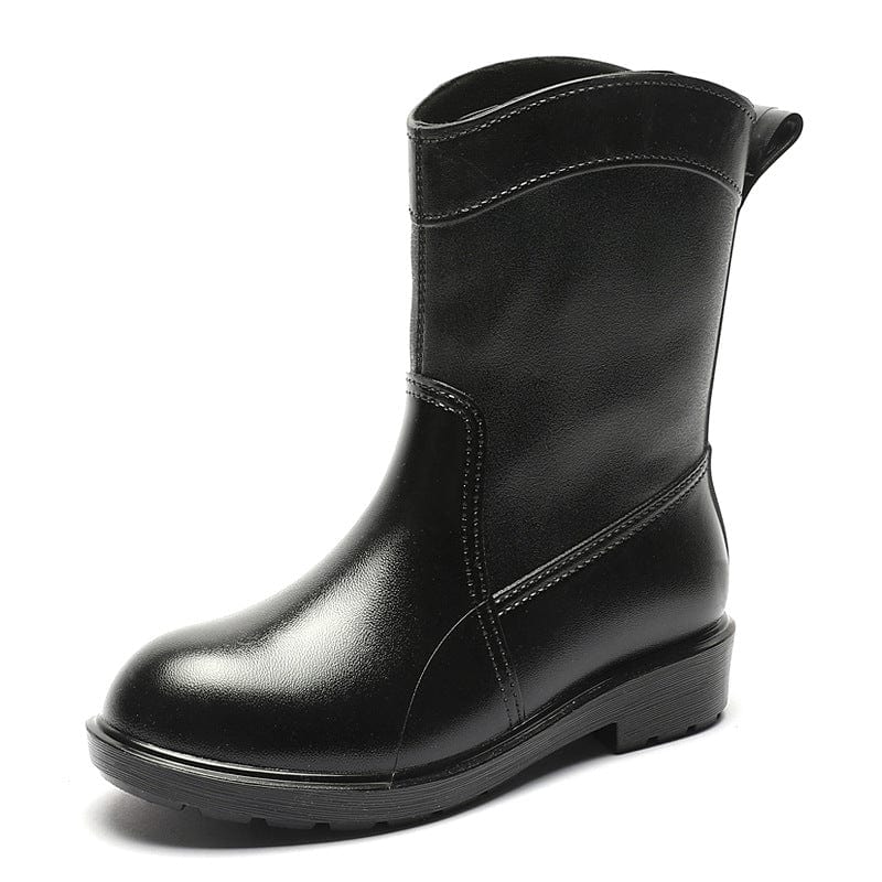 38 / black TX Fashion mid-tube women's overshoes outer wear women's water ladies rain boots