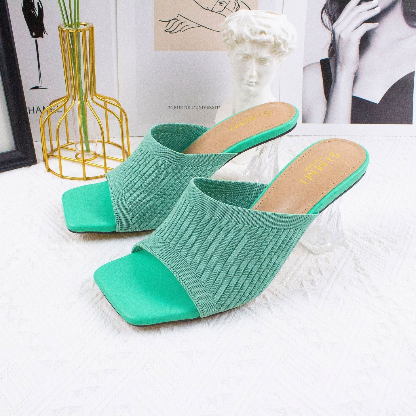 39 / Grey TX Summer New High Heel Sandals Sexy Ladies Transparent High Heels girl woman sandal