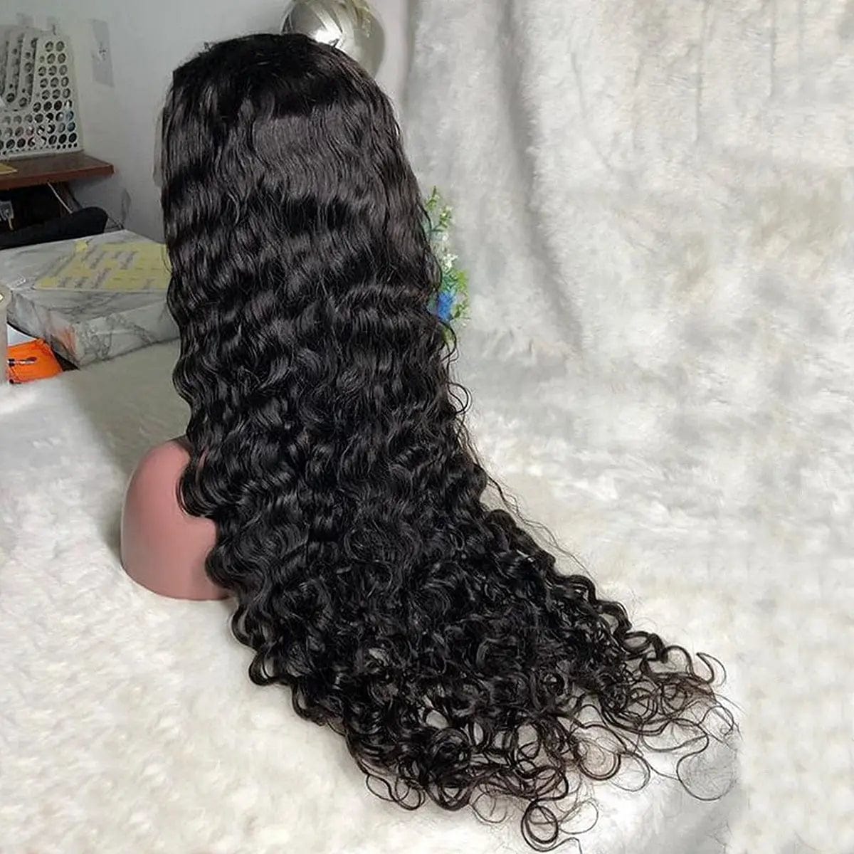 4*4 Lace Closure Water Wave Peruvian Hair Wig