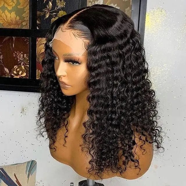 4*4 Lace Closure Water Wave Peruvian Hair Wig