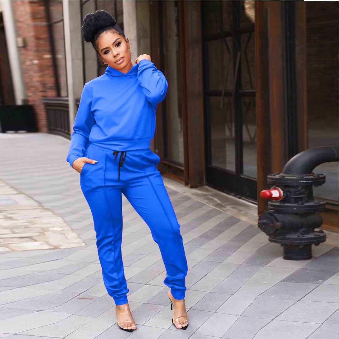 4 XL / 3 LW polyester fall winter fashionable plus size sweatsuits long sleeve hooded shirt and jogger 2 piece track suits sets tracksuit