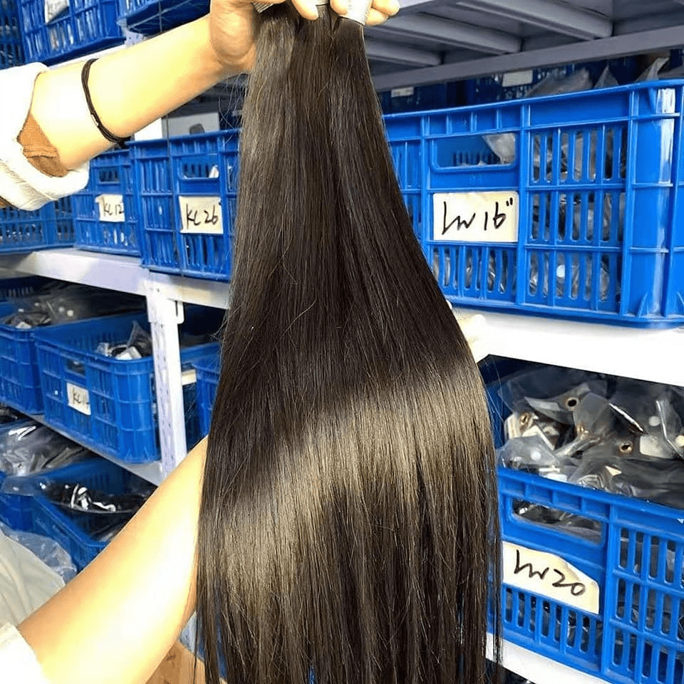 40 Inches / 1 bundle Wholesale 10A Grade Straight Virgin india 100% Human Hair Weave Bundles Productkinky straight hair bundles with closure eurasian