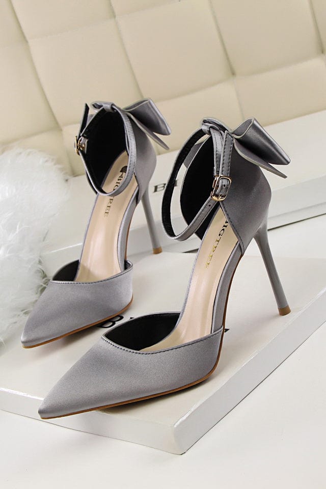 40 / silver-grey Dropshipping shoes Large Size Women High Heels Sandal Dress Shoes Pump Shoes Ladies High Heels