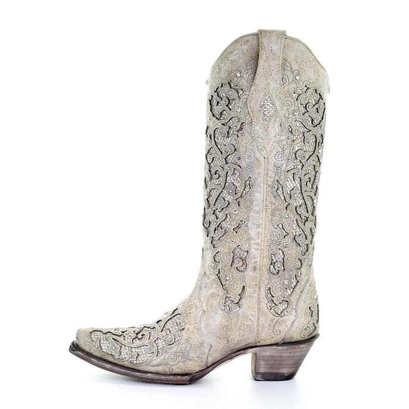 41 / 1 TX wholesale low price New fall fashion boots with chunky kitten heels and rhinestones denim boots women