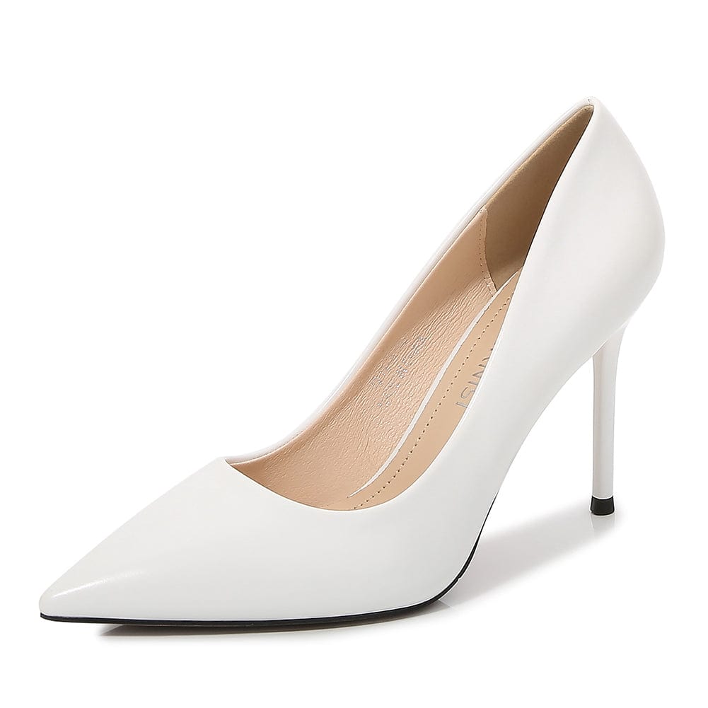 42 / White New Arrivals Woman Office Shoes Pointed Toe 9 CM Stiletto Shoes Women Heels Pumps Trendy Big Size Women's Pumps