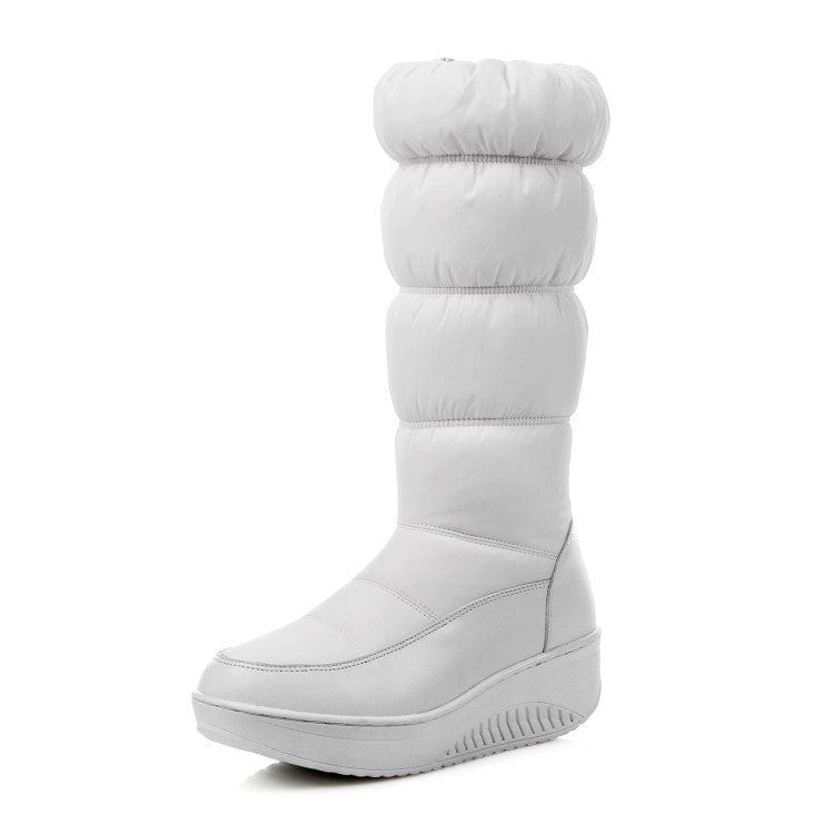 44 / 3 TX Large size thick-soled women's snow boots thickened down mid-well waterproof fleece warm designer boots women