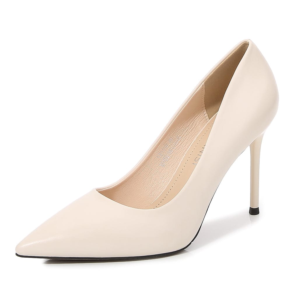 46 / Beige New Arrivals Woman Office Shoes Pointed Toe 9 CM Stiletto Shoes Women Heels Pumps Trendy Big Size Women's Pumps