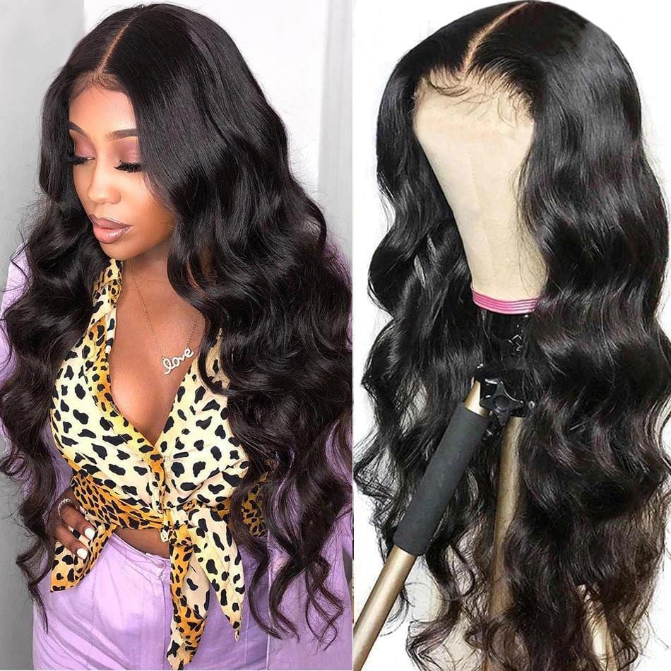 4x4 13x4 Lace Front Wigs Pre plucked Peruvian Wavy Body Wave Human Hair Wigs For Women Remy 30 Inch Lace Closure Wigs