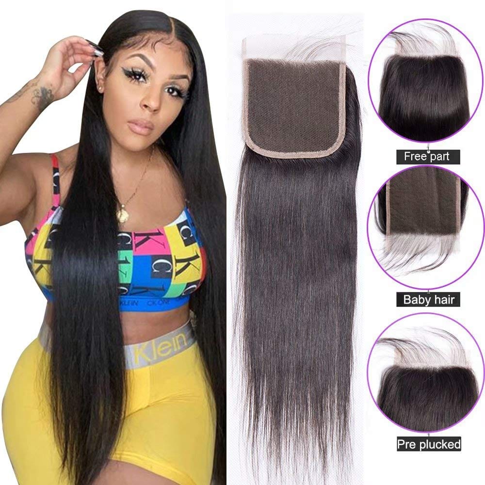 4x4 5x5 6x6 7x7 Lace Closure Swiss Closure Cheveux Humain 100% Cheveux Humains Hd Frontal Kinky Closure Ear To Ear