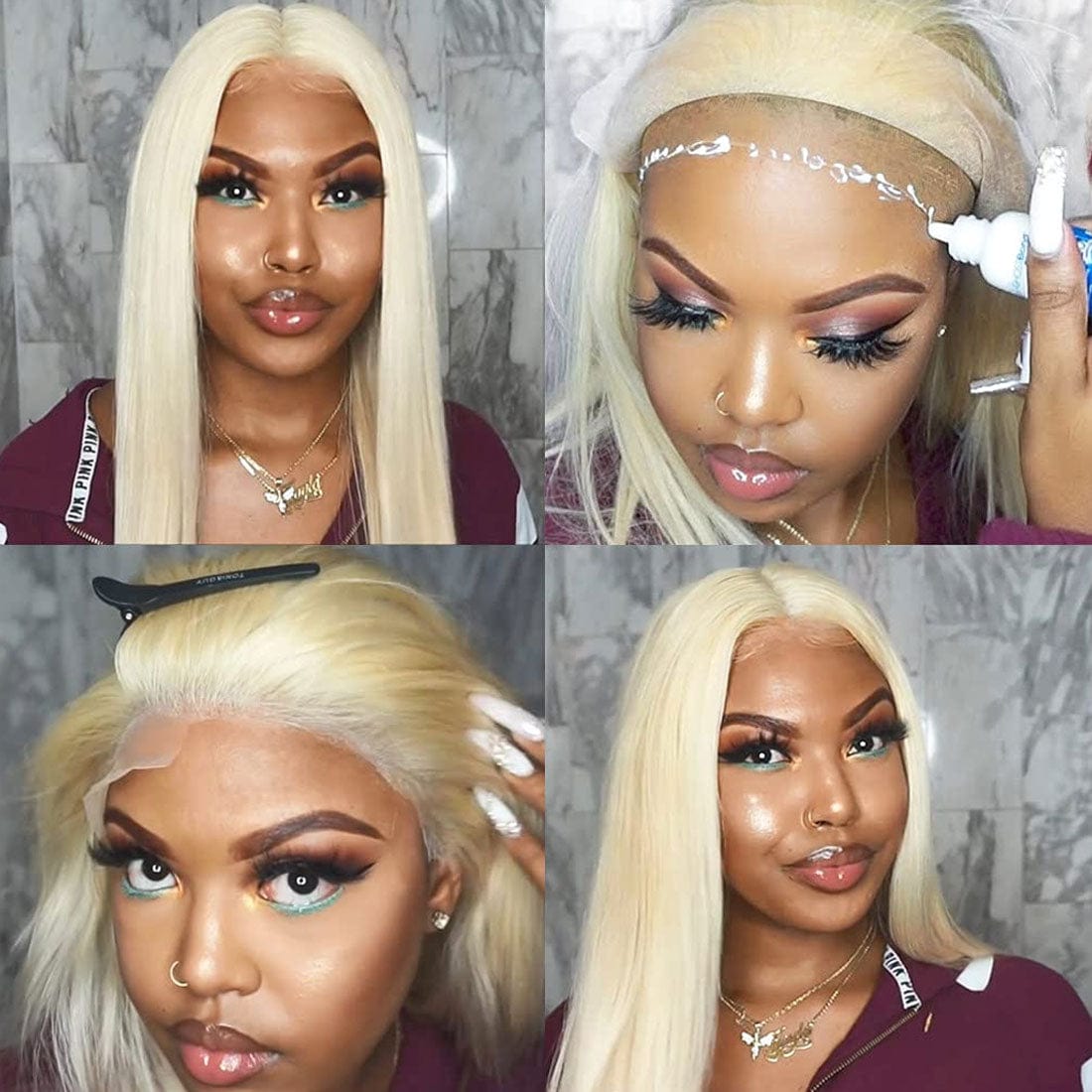 4x4 Transparent 613 Blonde Lace Front Wig For Black Women 26 Inch Human Hair Lace Frontal PrePlucked Glueless Closure Wig