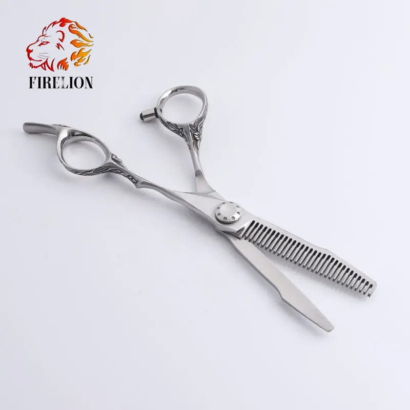 6 Inch / hair thinning Scissor Carved handle VG10 Steel Barber Scissors