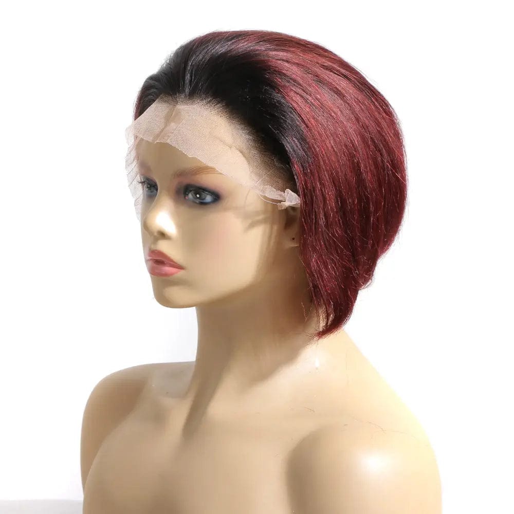 6 Inches / 1B-99J Pixie human hair wig brazilian