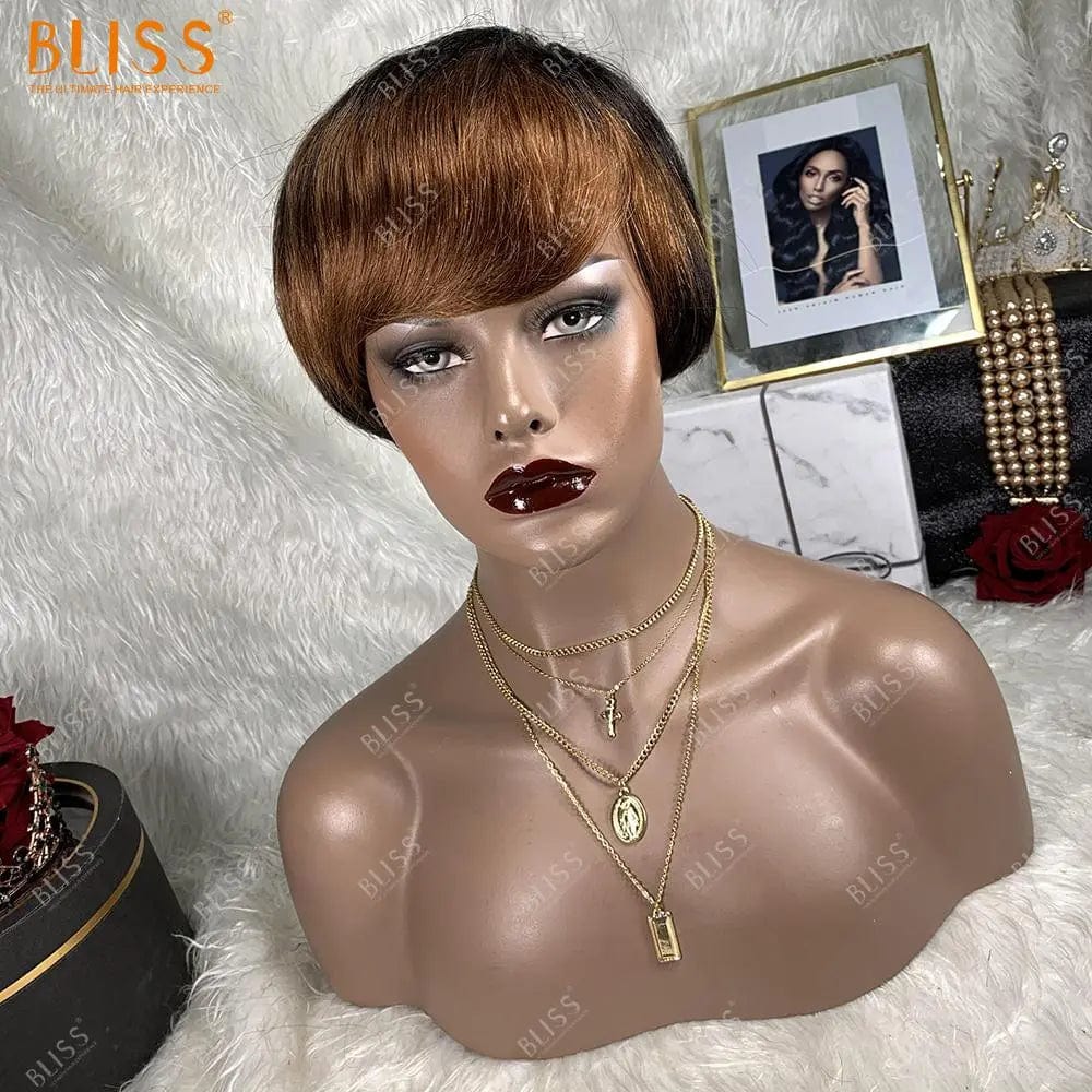 6 Inches / 20 Short Human Hair Wigs