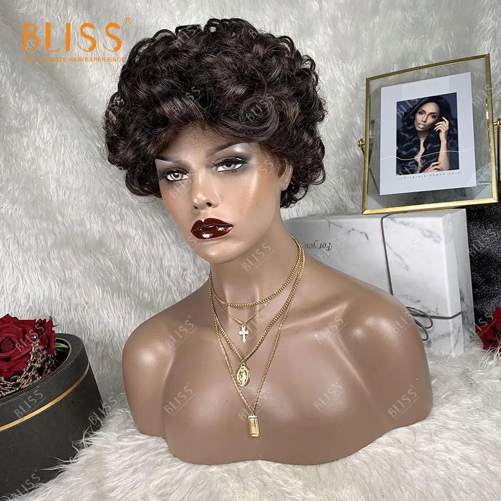 6 Inches / 25 Short Human Hair Wigs