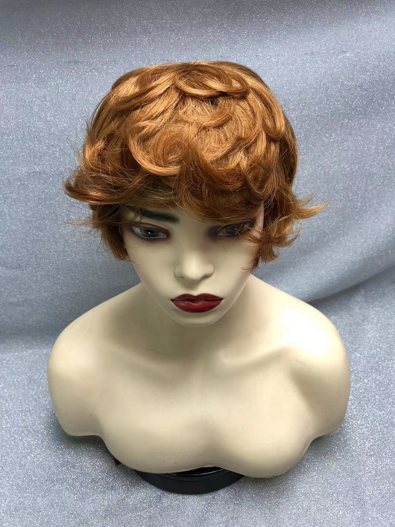 6 Inches / #30 Factory Outlet Pixie Cut Natural Wave Human Hair Wig Machine Made Cheap Pre Plucked Short Human Hair Wigs