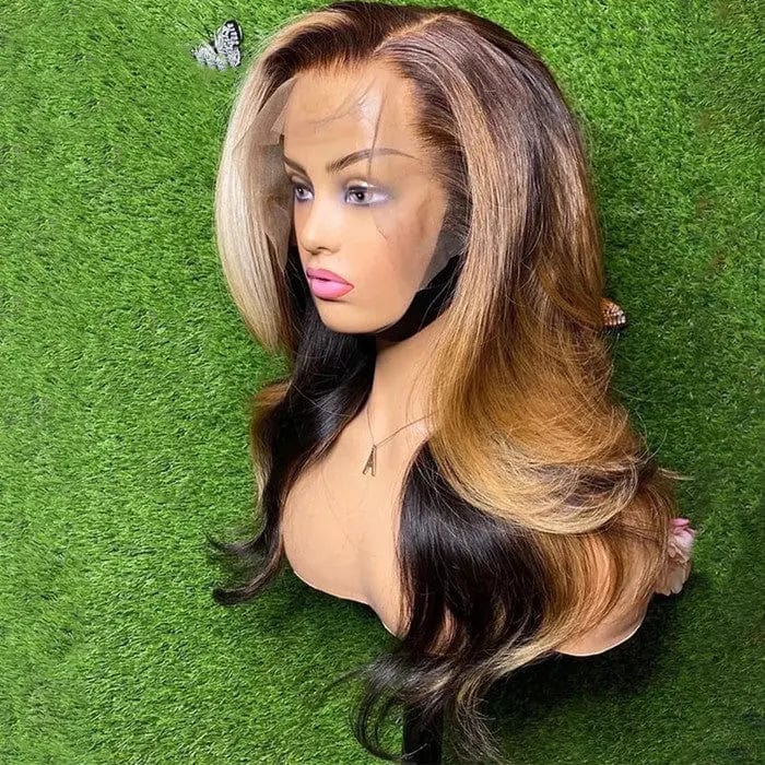 6 Inches / 5 Customized Super Wave Ombre Honey Brown Wigs