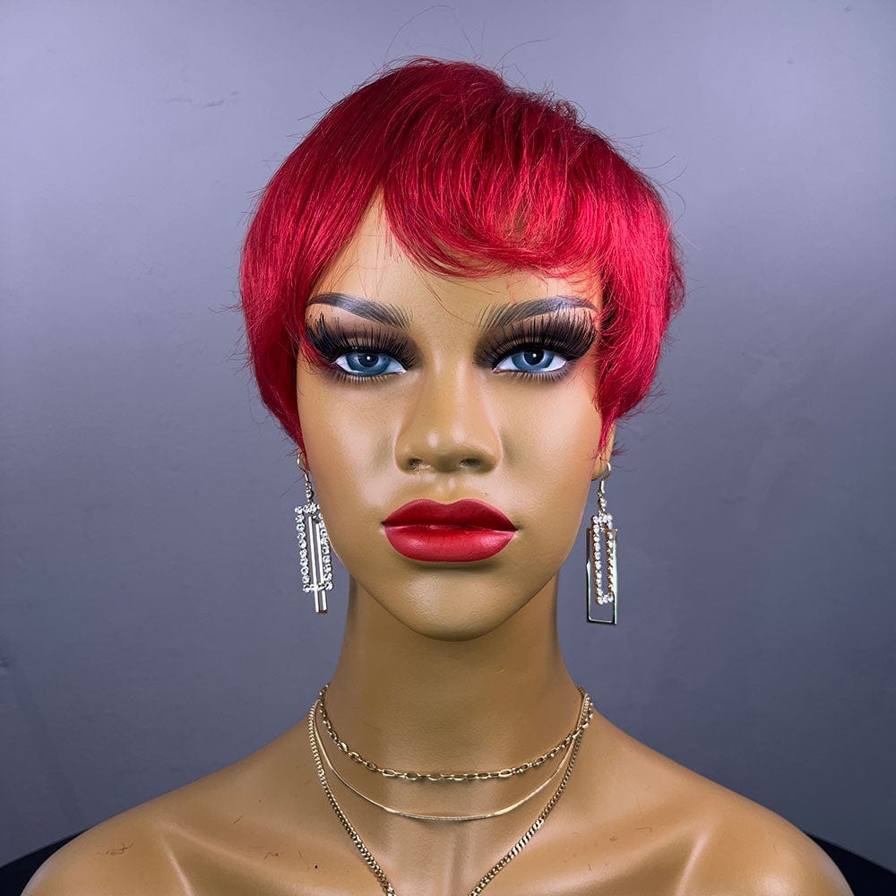 6 Inches / Bug Skuld Short Human Hair Wigs Pixie Cut Human Hair Wigs for Black Women Drop Shipping Wholesale