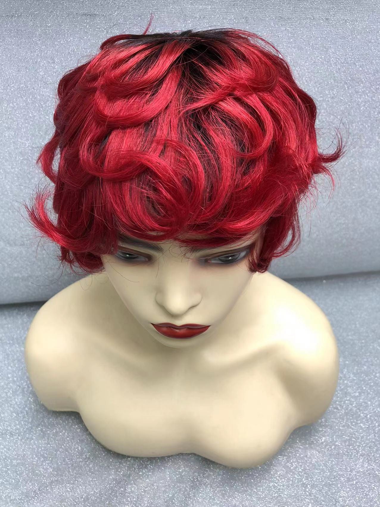 6 Inches / T1B/bug Factory Outlet Pixie Cut Natural Wave Human Hair Wig Machine Made Cheap Pre Plucked Short Human Hair Wigs