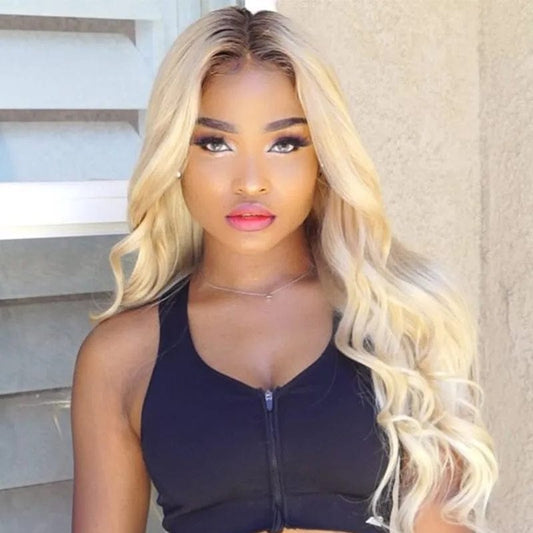 613 Lace Front Wig Human Hair 13x6 Body Wave Blonde Lace Front Wig Human Hair 10A 613 Frontal Wig pre Plucked with Baby Hair