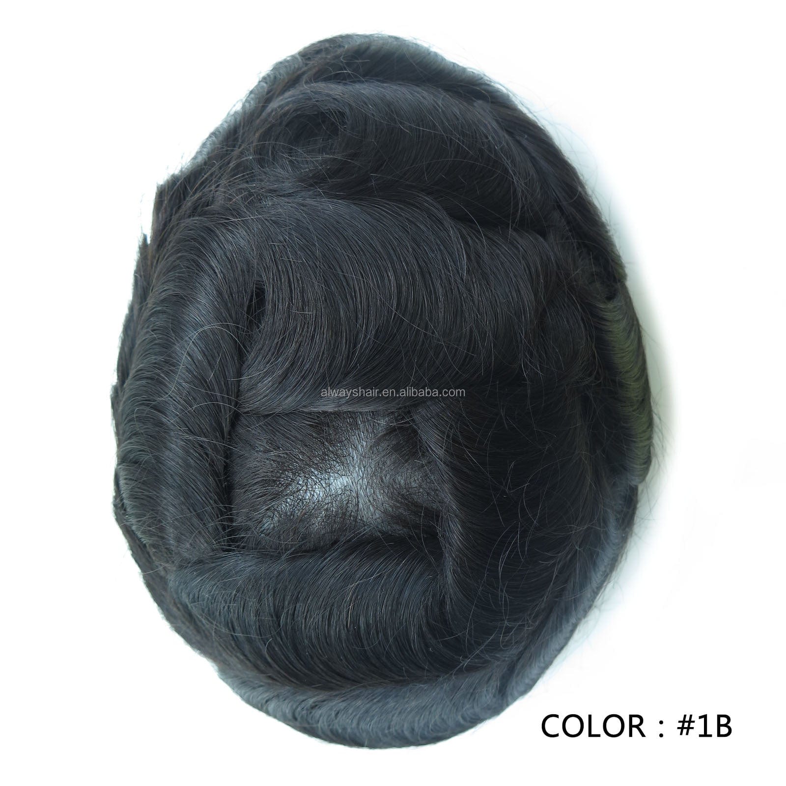 6inches / 1B / 8X10 2022 New Style Undetectable Natural Hairline Human Hair Toupee for Men French Lace and PU Hair System Men Wig