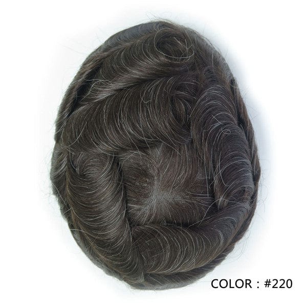 6inches / #220 / 8X10 Versalite 100% human hair replacement,men's wig toupee,durable mono with poly