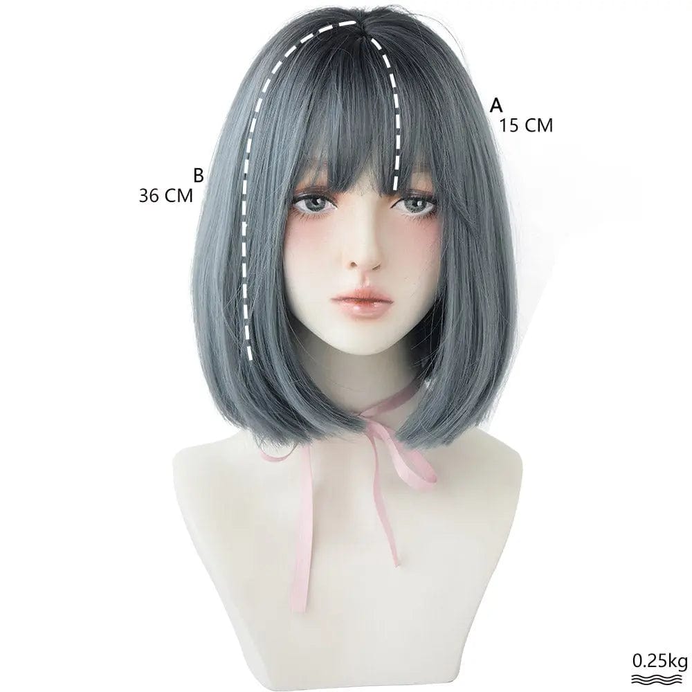 7JHH Natural Black Straight Synthetic Wigs