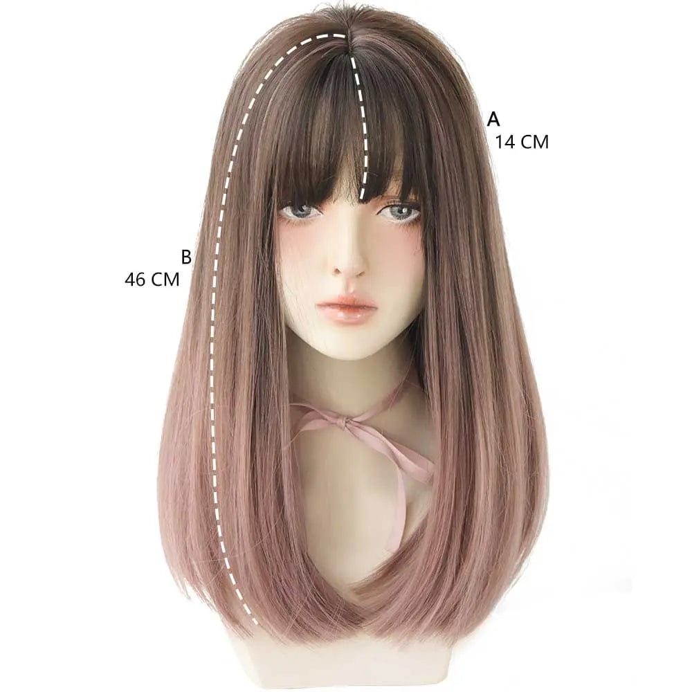 7JHH Ombre Straight Wigs With Bangs