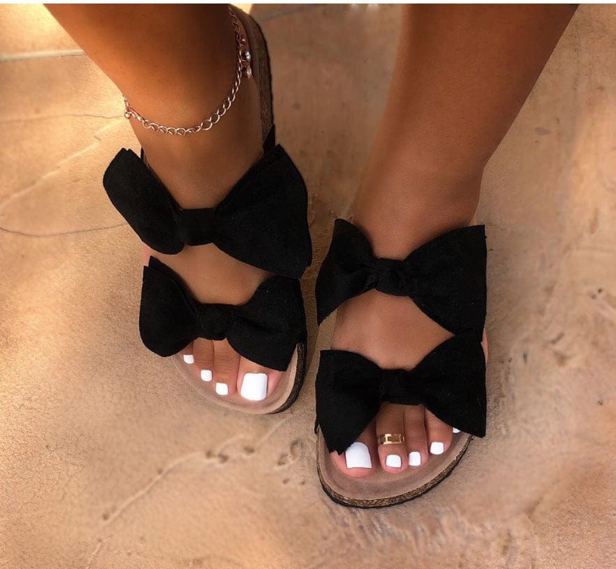 8.5 / Black 2022 Lady Flat Sandal Causal Shoes Summer Slippers for Women Beach