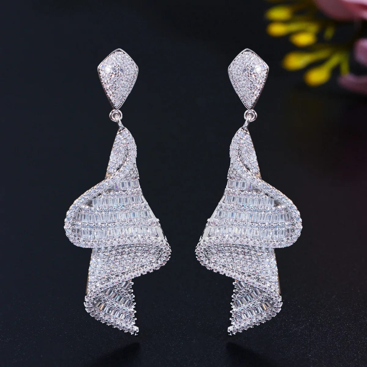 8 Fashion 24K Gold Plated Wholesale Dubai Gold Earrings Jewelry Women Cute Gift Party Western Wedding Copper Zircon Jewelry set