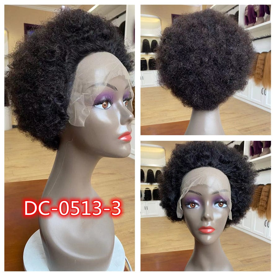 8 Inch Brazilian Vrigin Remy Short Pixie Cut Lace Front Human Hai Bob Wigs for Black Women