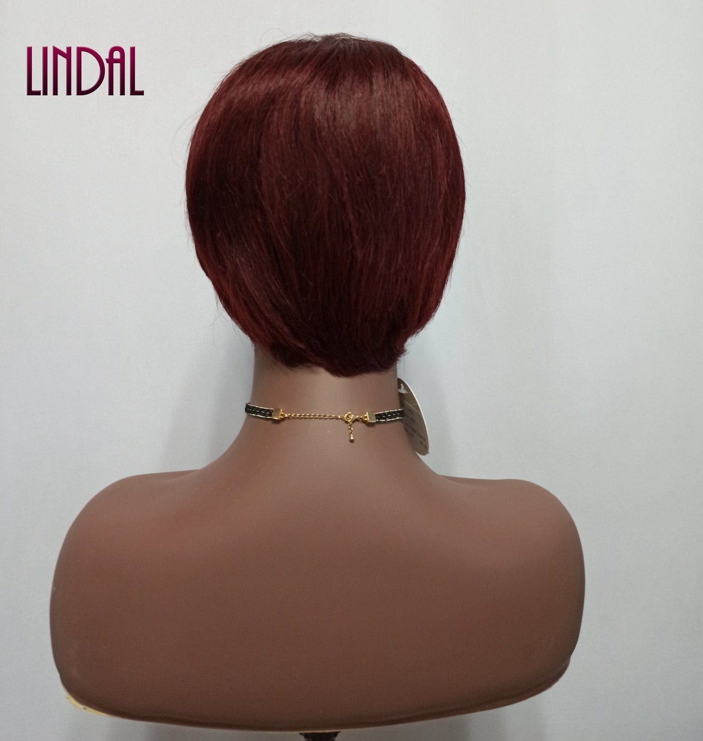 8 Inches / 2/99J# LINDAL brazilian wine red pixie cut virgin human hair wig short human hair wigs for white women