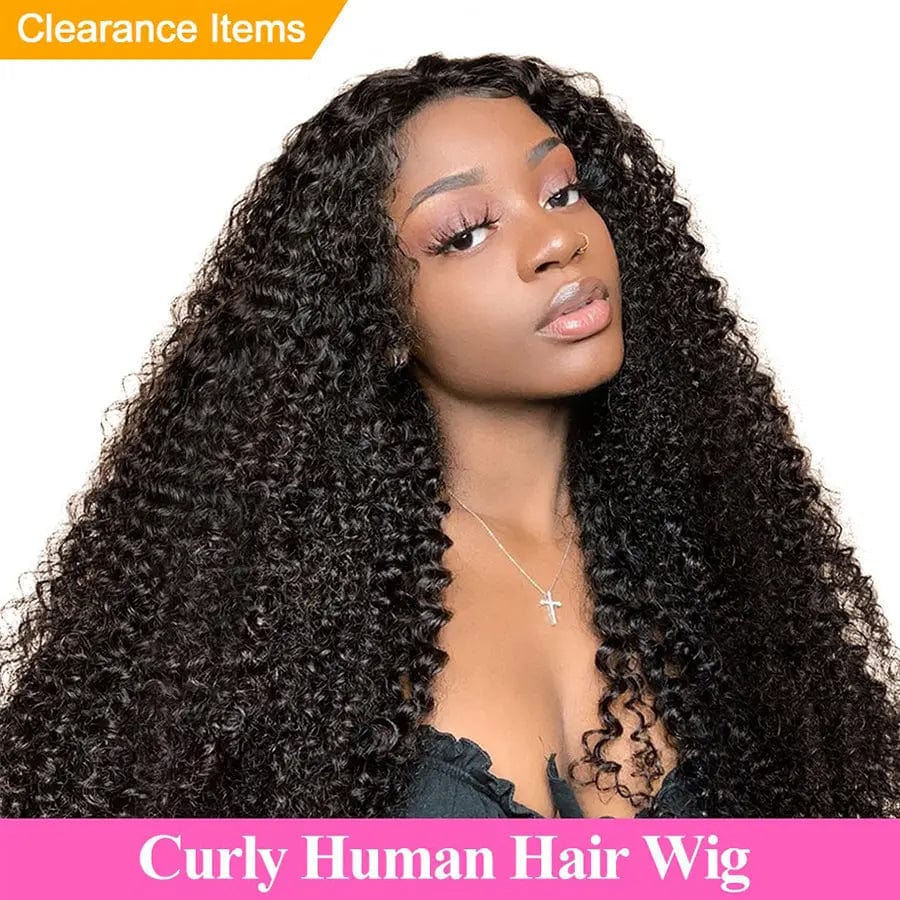 8 Inches / Black Mongolian kinky curly human hair lace front wig 13x4 13x6 cuticle aligned hair transparent pre plucked lace wig with baby hair