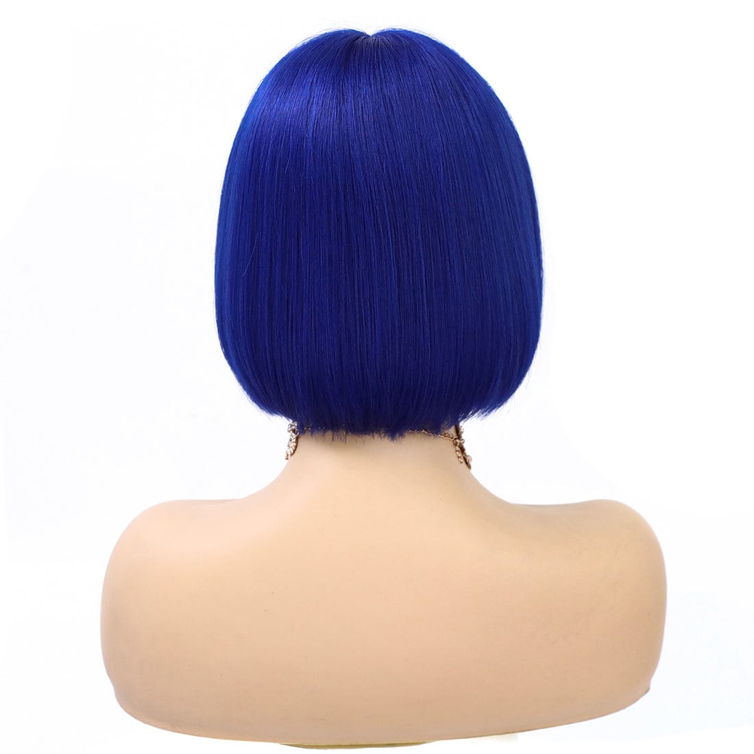 8 Inches / Blue# YBRWIG China Virgin Human Hair Lace Frontal Straight Bob Wig for Black Women Wigs Pre Plucked with Baby Hair Free eyelashes