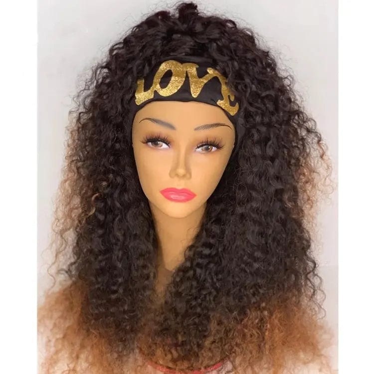 8 Inches / Dark Brown Afro Headband Kinky Wig Dark Brown Wigs