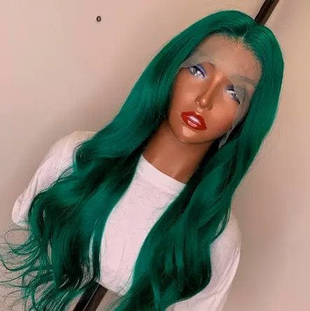 8 Inches / Dark green Dark Green Human Hair Wigs Brazilian Remy Hair