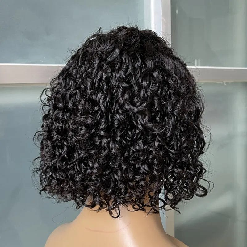 8 Inches / natural black Density Lace Front Natural Weaves and Wigs