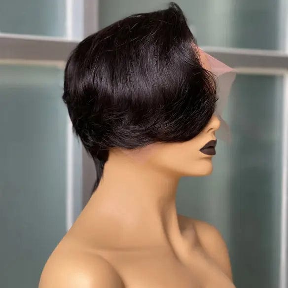 8 Inches / natural black New Arrival Lace Front 8in Short Human Hair