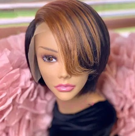 8 Inches / OMBRE 4 100% Virgin Brazilian Beautiful Short Bob Wigs