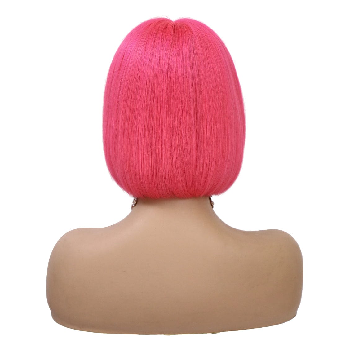 8 Inches / Pink# YBRWIG China Virgin Human Hair Lace Frontal Straight Bob Wig for Black Women Wigs Pre Plucked with Baby Hair Free eyelashes