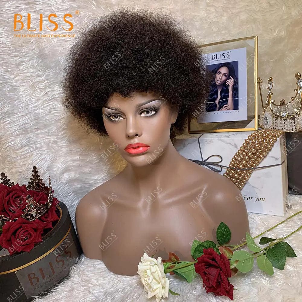 8 Inches / short wig 1 Bliss Human Hair Lace Front Wigs Closure Bob Wigs