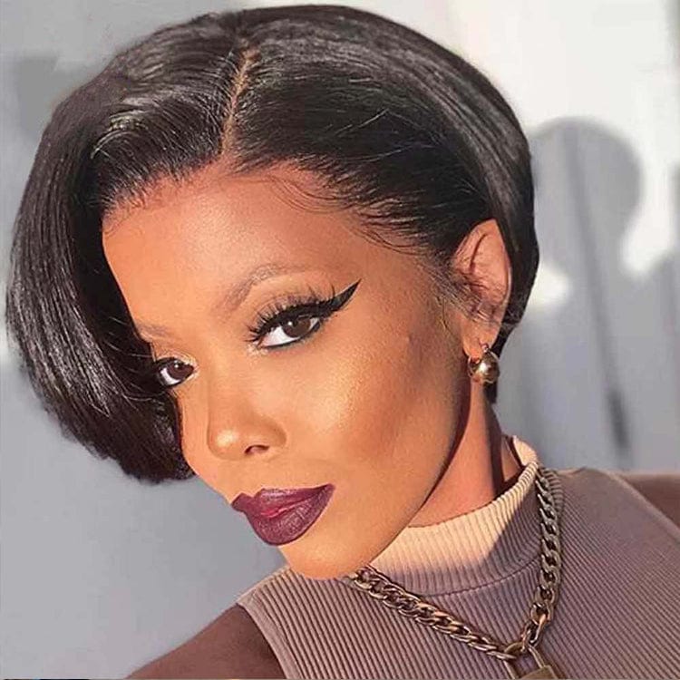 8 Inches / straight pixie wig Top Quality Short Pixie Cut Wig, Pixie Wigs Human Hair, Cheap Price Pixie wigs for Black Women