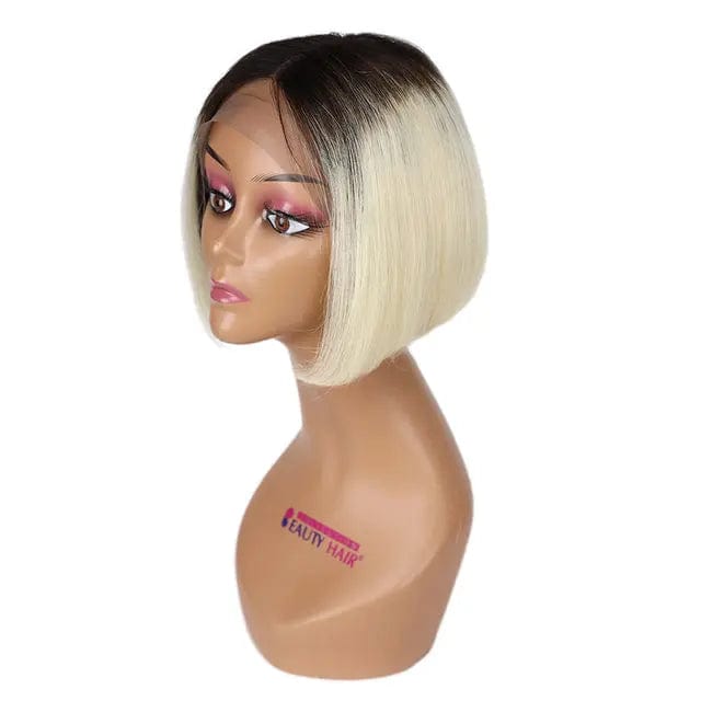 8 Inches / T1B-613 8-14'' Peruvian Human Hair HD Lace Front Short Bob